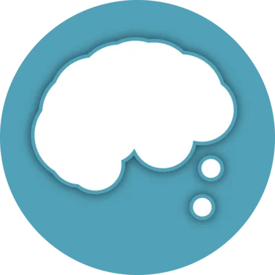 Darkenson's blue-and-white thought-bubble avatar