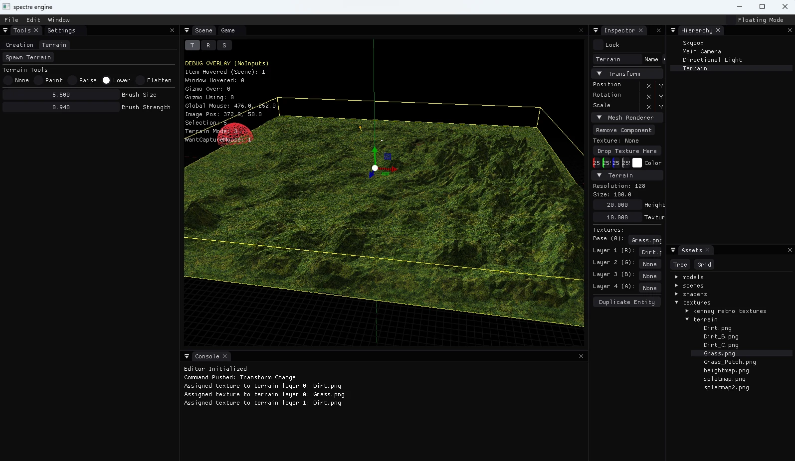 Spectre Engine terrain editor