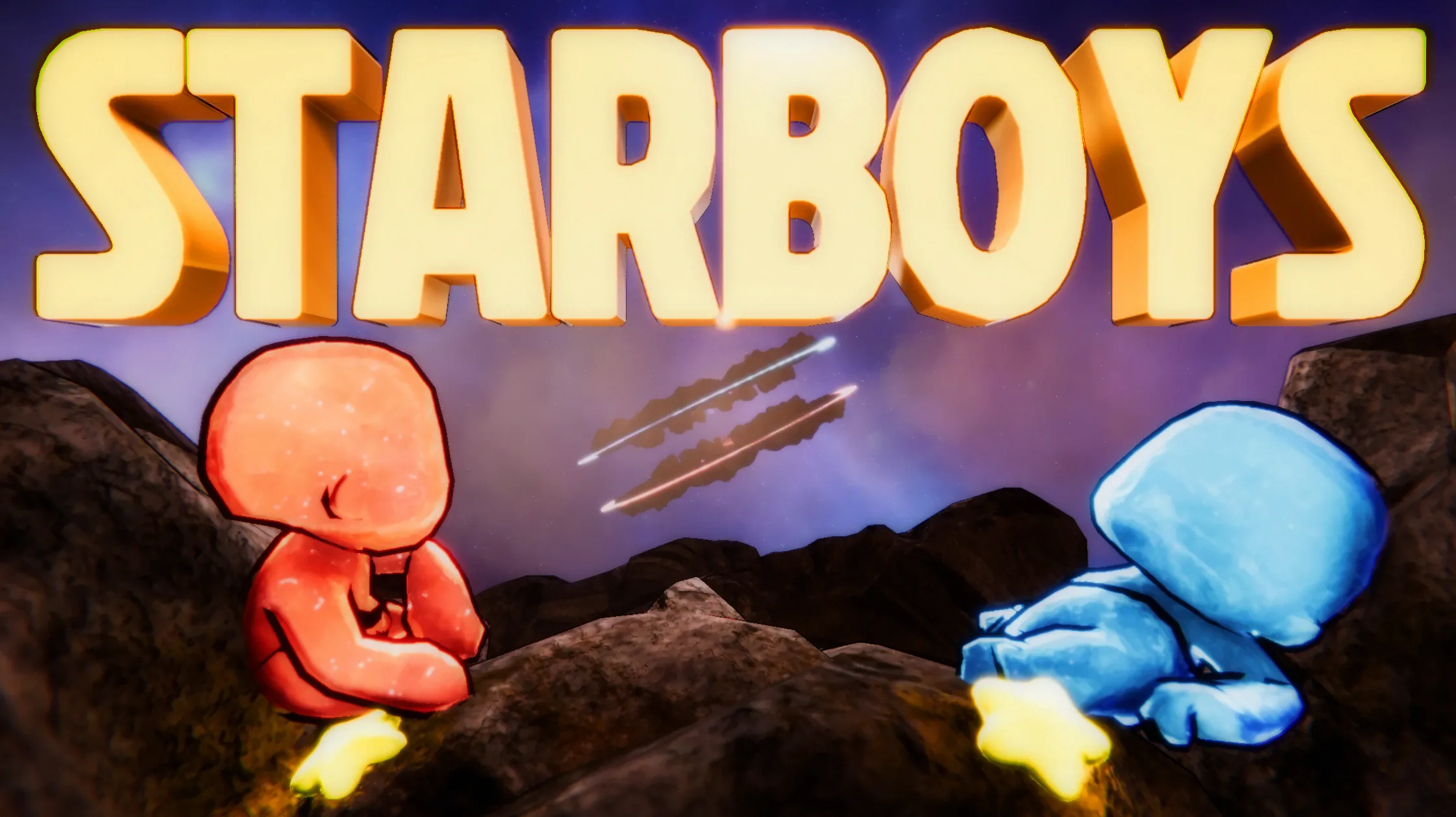 Starboys key art with two characters facing one another in space